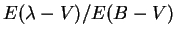 $E(\lambda-V)/E(B-V)$