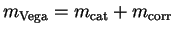 $m_{\rm Vega} = m_{\rm cat} + m_{\rm corr}$