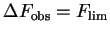 $\Delta F_{\rm obs} =F_{\rm lim}$