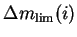 $\Delta m_{\rm lim}(i)$