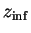 $z_{\rm inf}$